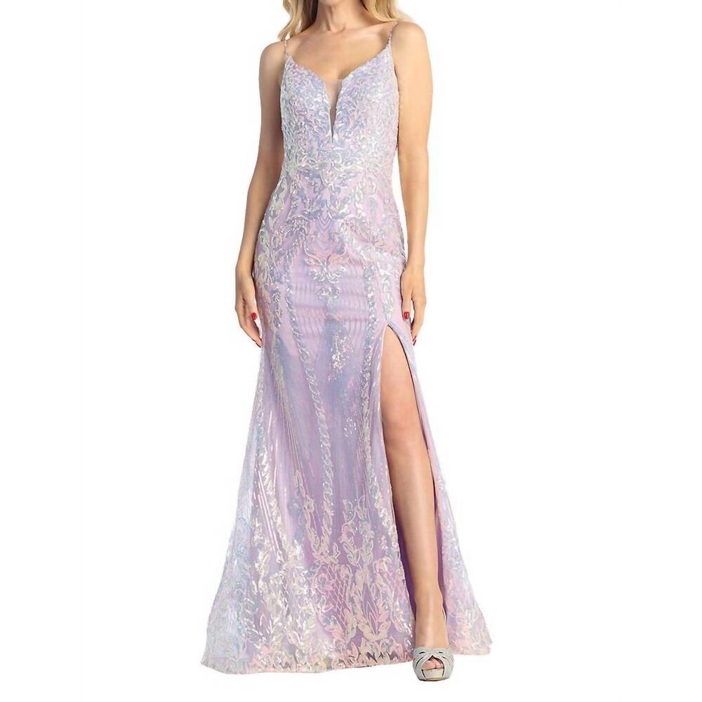 NEW LET'S SEE STYLE sequined dress in lilac